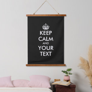 Custom decor Keep Calm and Carry On Hanging Tapestry