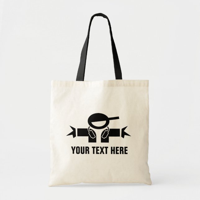 Custom deejay name tote bag for music DJ (Front)