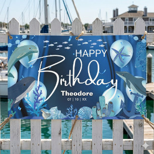 Custom Deep Sea Birthday Banner