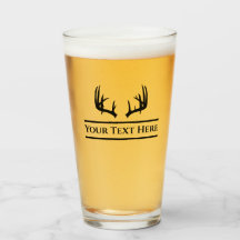 Custom Deer Hunting Beer Glass Tumblr