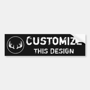 Custom Deer Hunting Bumper Sticker Decal