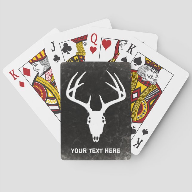Custom Deer Hunting Skull Playing Cards (Back)
