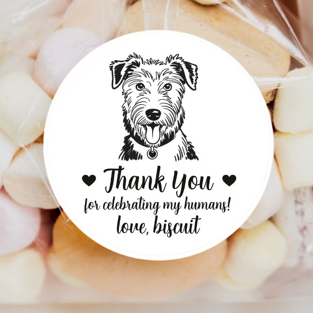 Custom Deerhound Dog Wedding Favour Stickers (Creator Uploaded)