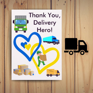 Custom Delivery Driver Card With Editable Note