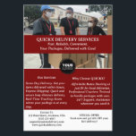 Custom Delivery Service  Flyer<br><div class="desc">A Custom Delivery Service Flyer is the ultimate tool for promoting your delivery business with style and professionalism. This template is thoughtfully designed to cater to businesses looking to create modern, eye-catching, and professional advertisements. Featuring a sleek layout that includes placeholders for your business logo, key details, and a high-quality...</div>