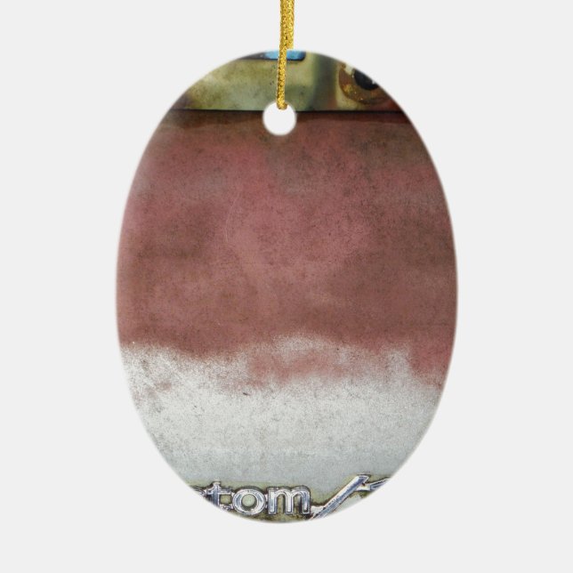 custom deluxe pink and white ceramic tree decoration (Front)