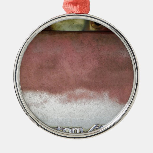 custom deluxe pink and white metal tree decoration (Front)