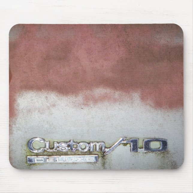 custom deluxe pink and white mouse mat (Front)