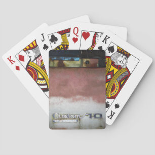 custom deluxe pink and white playing cards