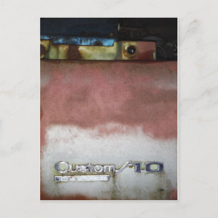 custom deluxe pink and white postcard