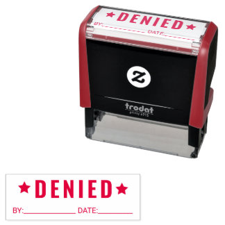 Custom Denied Business Self Inking Rubber Stamp