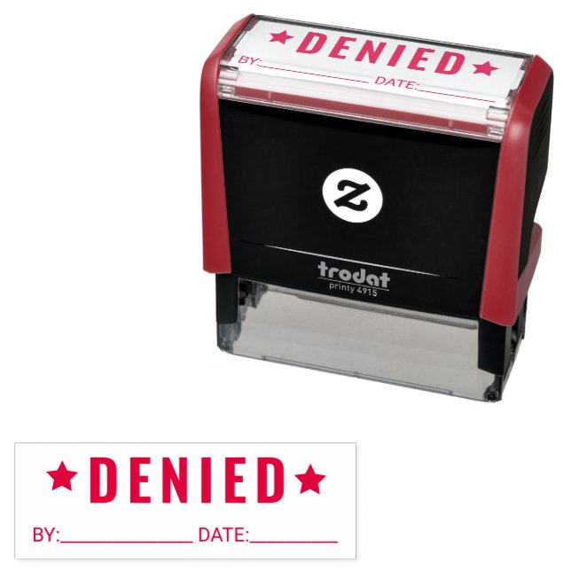 Custom Denied Business Self Inking Rubber Stamp (In Situ)
