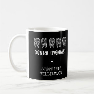 Custom Dental Hygienist Leopard Print Teeth Coffee Mug