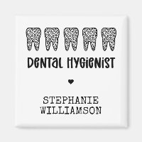 Custom Dental Hygienist Leopard Print Teeth