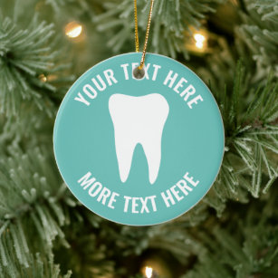 Custom dental office Christmas tree ornament gift