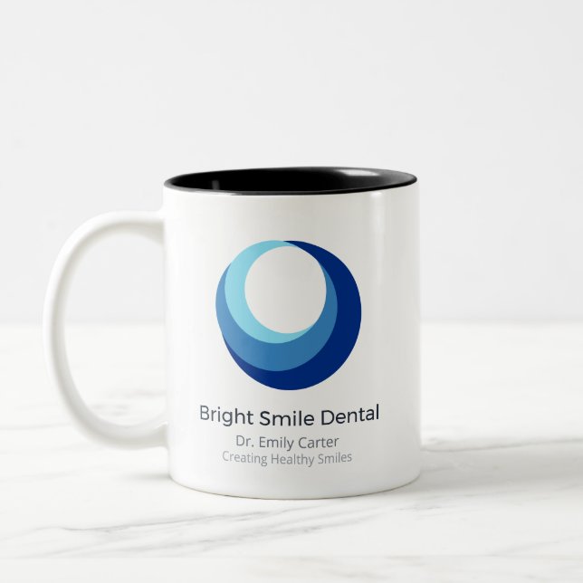Custom Dental Office Logo Coffee Mug (Left)