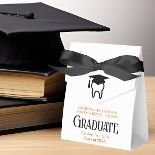 Custom Dental School Gold Black Graduation Party Favour Box
