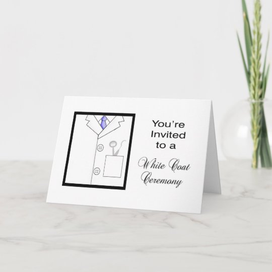 Custom Dental White Coat Ceremony Invitation Zazzle.co.uk