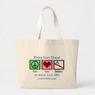 Custom Dentist Office Large Tote Bag