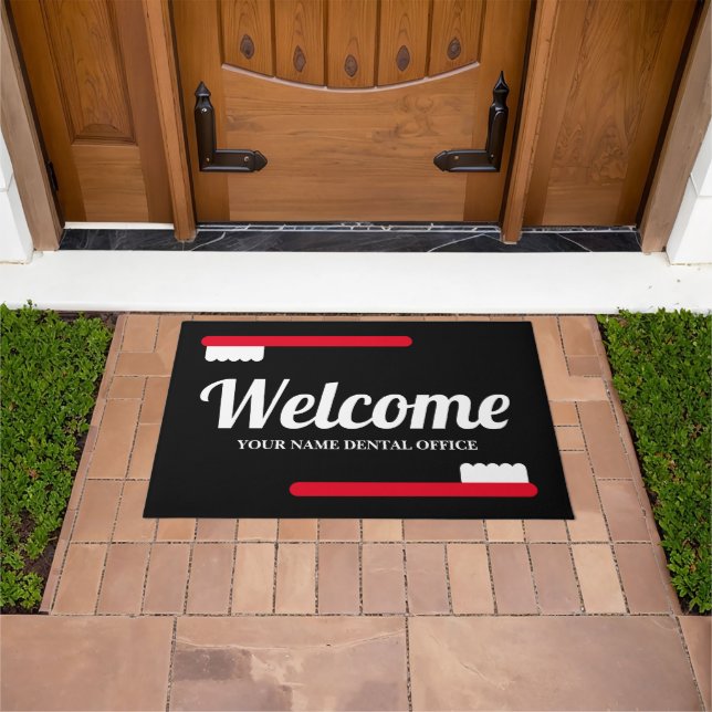 Custom dentist practice doormat with toothbrush (Outdoor)