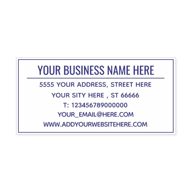 Custom Design Address Self-inking Stamp Template (Design)