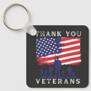 Custom design: American Flag Thank You Veterans Key Ring