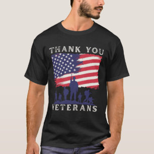 Custom design: American Flag Thank You Veterans T-Shirt