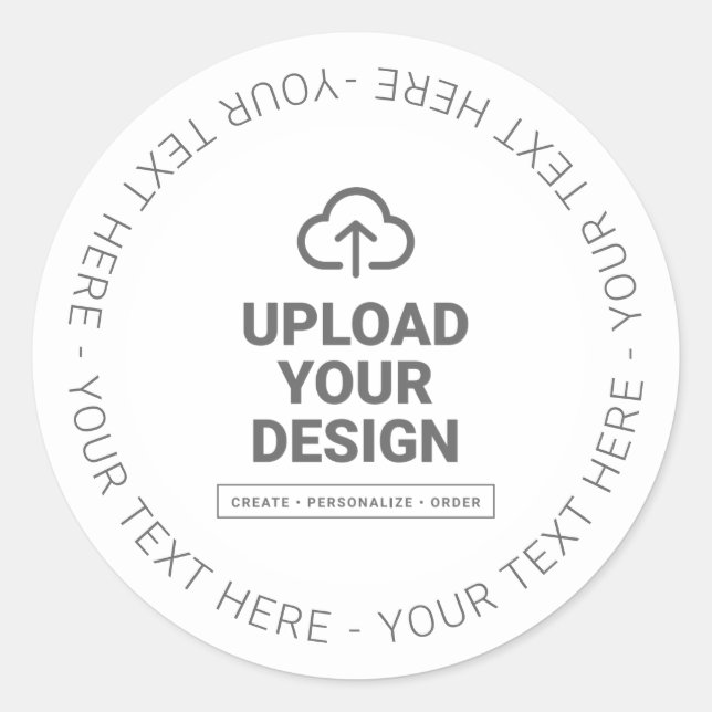 Custom Design and Text Classic Round Sticker (Front)