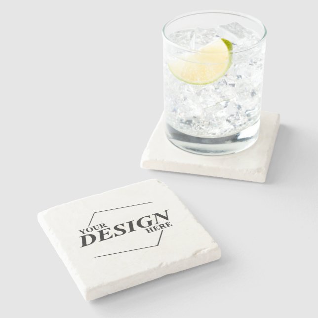 Custom Design Create Your Own Template Stone Coaster (Side)