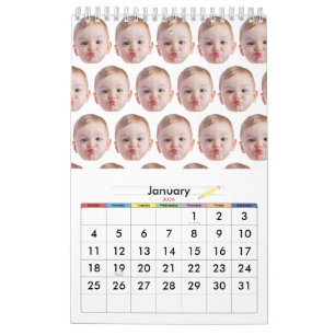 Custom Design Face baby or Family Gift for Memoria Calendar