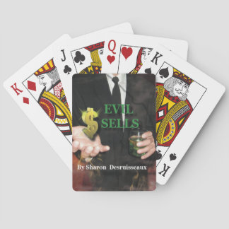 Custom design playing cards for novel, "Evil Sells