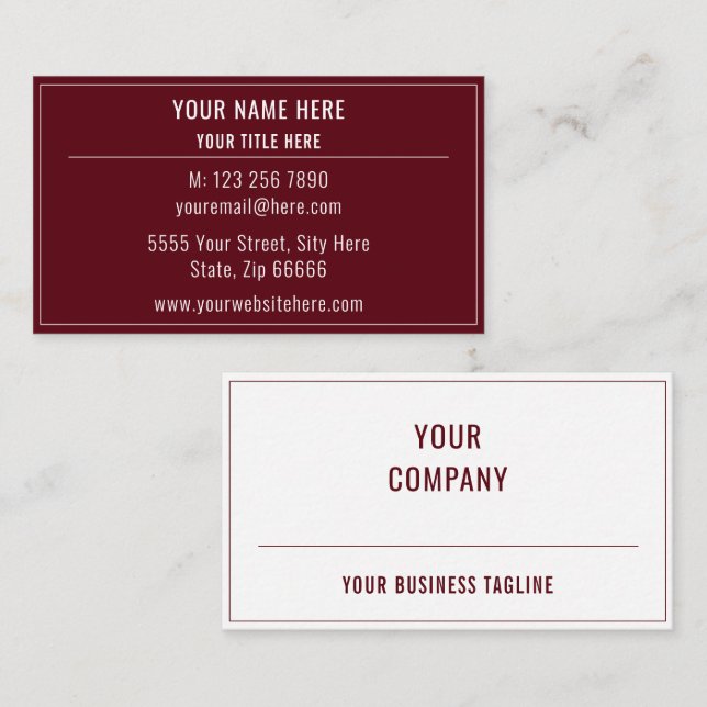 Custom Design Promotional Business Card Template (Front/Back)