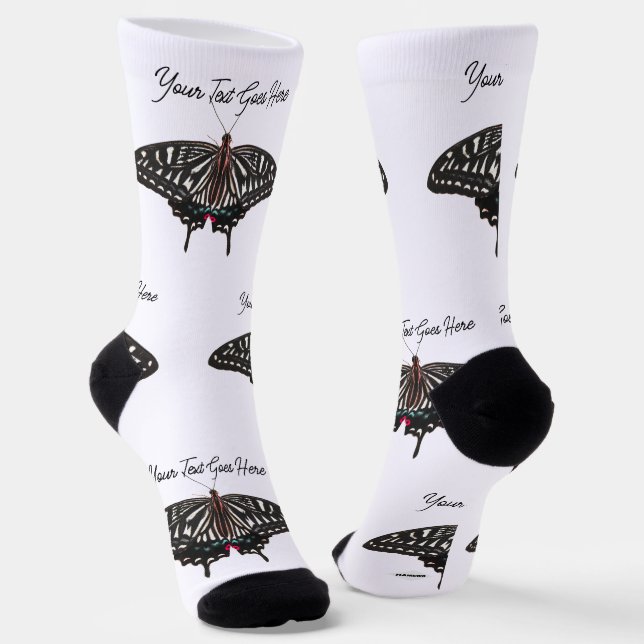Custom Design Socks Butterflies (Angled)