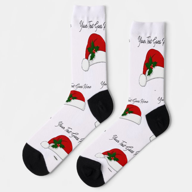 Custom Design Socks Santa hat (Left)