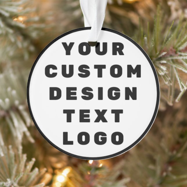 Custom Design Text Logo Personalised Minimalist Ornament (Tree)