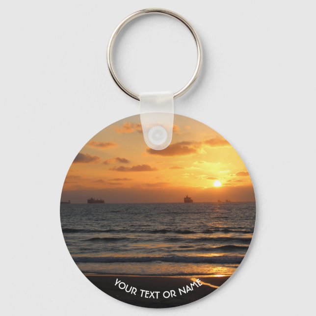 Custom Design With Your Own Photo And Your Text Key Ring (Front)