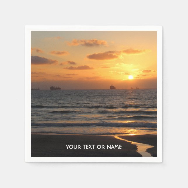 Custom Design With Your Own Photo And Your Text Napkin (Front)