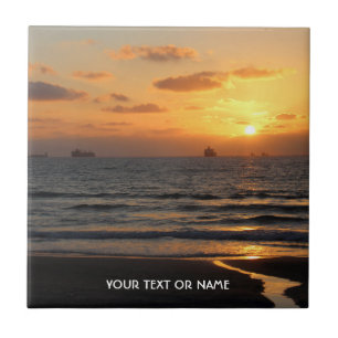 Custom Design With Your Own Photo And Your Text Tile