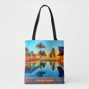Custom Design With Your Own Text And Your Photo Tote Bag