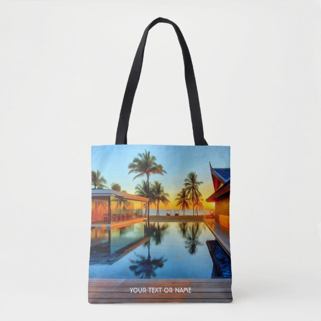 Custom Design With Your Own Text And Your Photo Tote Bag (Front)