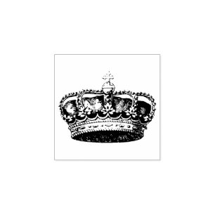 Custom Design Your Logo l Personalise Crown w/Text Rubber Stamp