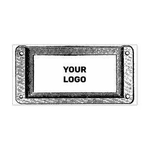 Custom Design Your Logo or Personalise 1.5" x 3" Rubber Stamp
