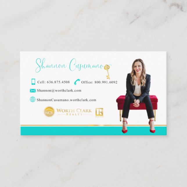 Custom Designed Business Cards for Shannon (Front)