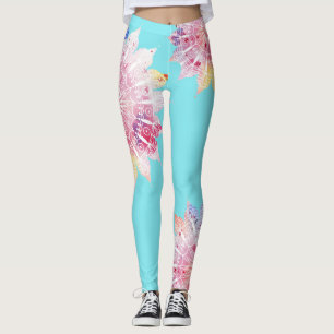 Custom Designed Leggings w Tie-dye Mandala