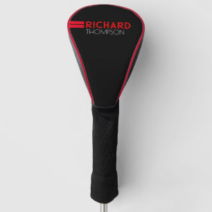 Custom Designed Red Name Golf Head Cover