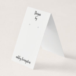 Custom Designs Folded Tent Earring Display Cards