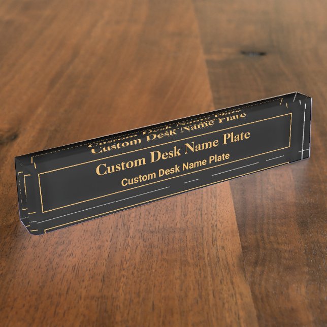Custom Desk Name/Create your own/editable template Nameplate (Side)