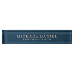 Custom Desk Name Plate for Cybersecurity Pro