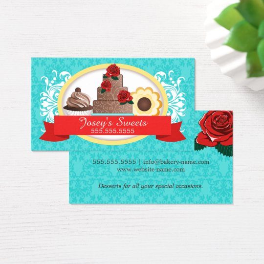 Custom Desserts Bakery Business Card