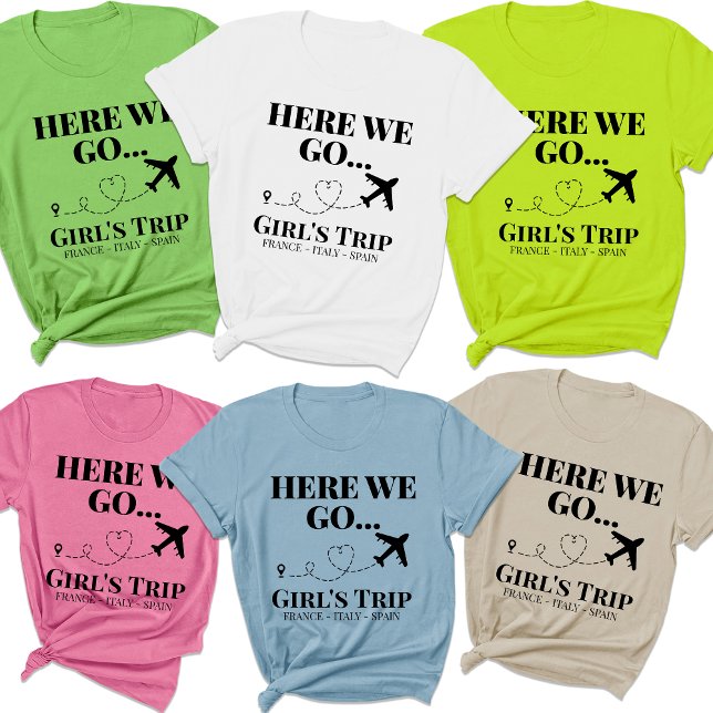 Custom Destination Travel Family Girls Trip Vacay T-Shirt (Creator Uploaded)